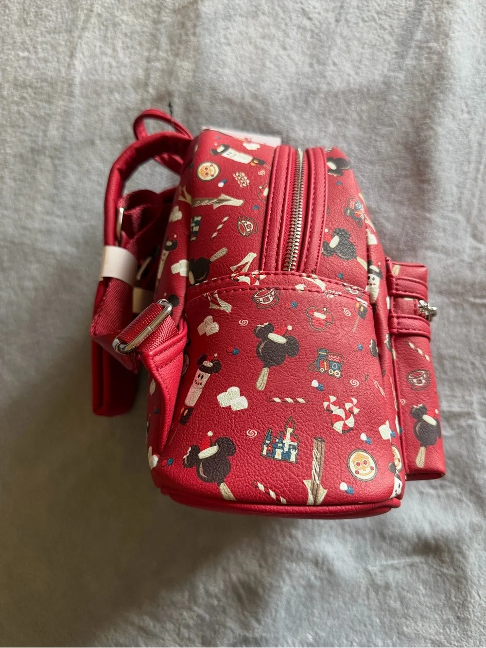 Disney Parks Loungefly Snacks Mini Backpack NWT Mickey Treats Red Bag
